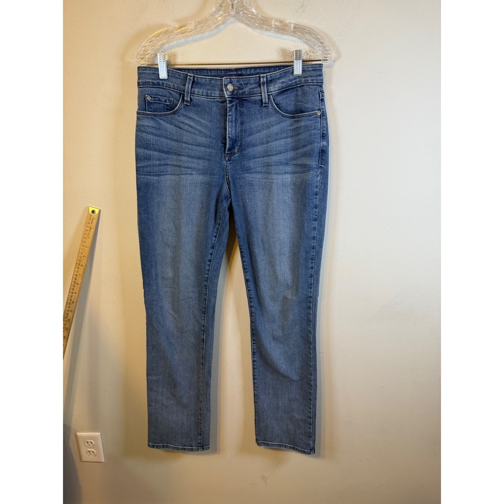 NYDJ Womens Ankle Jeans Lift Tuck Technology Blue 8